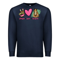 Navy peace love horses Premium Sweatshirt - RanaPortraitStore