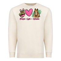 Sandshell peace love horses Premium Sweatshirt - RanaPortraitStore