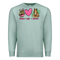 Seafoam peace love horses Premium Sweatshirt - RanaPortraitStore