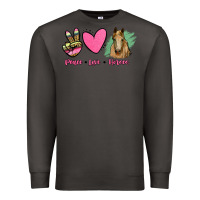 Smoke peace love horses Premium Sweatshirt - RanaPortraitStore