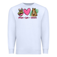 White peace love horses Premium Sweatshirt - RanaPortraitStore