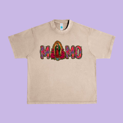 Lady Of Guadalupe Momo Urban Heavy Tee Designed By Jasminsmagicworld