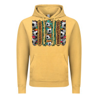 Vintage Mustard soccer camouflage serape cowhide turquoise leopard glitter  brushstrok Vintage Hoodie - Artiststas