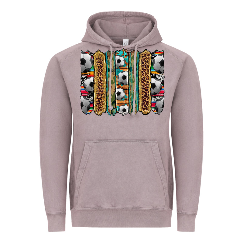 Soccer Camouflage Serape Cowhide Turquoise Leopard Glitter  Brushstrok Vintage Hoodie by Artiststas | Teevron