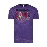 Cloud Purple Dreaming Of A Pink Christmas Vintage Tee - CowhideDigitalArt