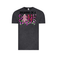 Vintage Black Dreaming Of A Pink Christmas Vintage Tee - CowhideDigitalArt