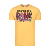 Vintage Mustard Dreaming Of A Pink Christmas Vintage Tee - CowhideDigitalArt