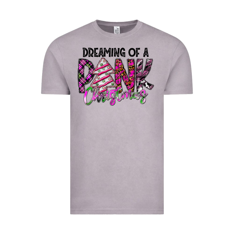 Dreaming Of A Pink Christmas Vintage Tee by CowhideDigitalArt | Teevron