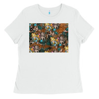 White easter pattern Ladies Tee - CowhideDigitalArt