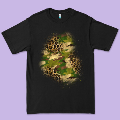 Camouflage And Leopard Patch  1 Premium Tee Designed By Bundleandbundleshop
