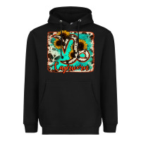 Black capricorn turquoise cowhide Heavyweight Hoodie - RanaPortraitStore