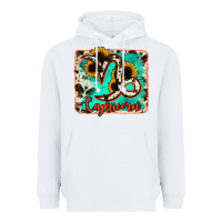 White capricorn turquoise cowhide Heavyweight Hoodie - RanaPortraitStore