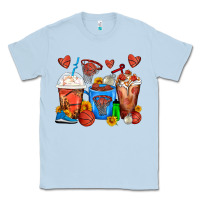 Dusty Blue Basketball Coffee Cups Classic Tee - FaDigitalArtStudio