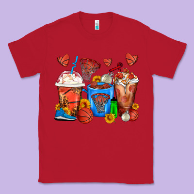 Basketball Coffee Cups Classic Tee Designed By Fadigitalartstudio