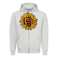Sunflower Leopard Zipper Hoodie | Teevron