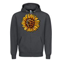 Smoke sunflower leopard Zipper Hoodie - Jasminsmagicworld