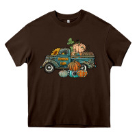 Chocolate Brown western pumpkin farm truck Heavy Core Tee - RanaPortraitStore