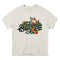 Cream western pumpkin farm truck Heavy Core Tee - RanaPortraitStore