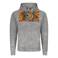 Cloud Rock texas map bull skull sunflower leopard licence plate Vintage Hoodie - Artiststas