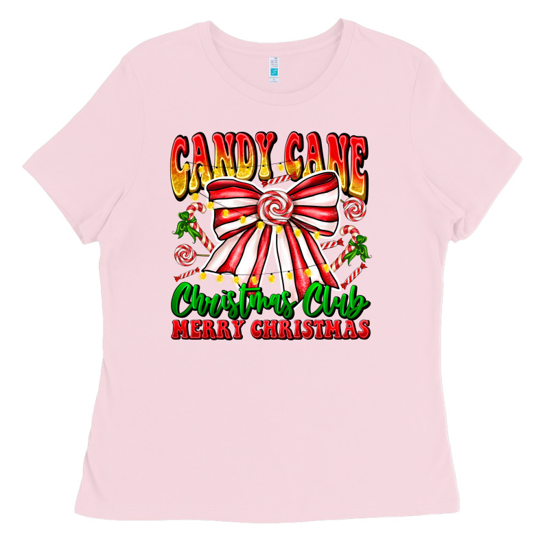Candy Cane Christmas Club Ladies Tee by CowhideDigitalArt | Teevron