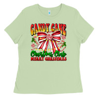 Matcha Candy Cane Christmas Club Ladies Tee - CowhideDigitalArt