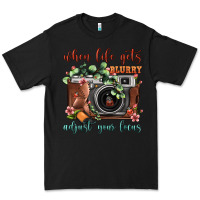 Black When Life Gets Blurry Adjust Your Focus Vintage Camera Premium Tee - FaDigitalArtStudio