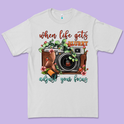 When Life Gets Blurry Adjust Your Focus Vintage Camera Premium Tee Designed By Fadigitalartstudio