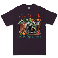 Plum When Life Gets Blurry Adjust Your Focus Vintage Camera Premium Tee - FaDigitalArtStudio