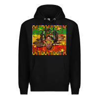 Black juneteenth black women  tumbler Premium Hoodie - BarkalooDesign