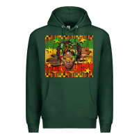 Sports Green juneteenth black women  tumbler Premium Hoodie - BarkalooDesign
