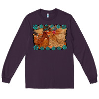 Plum chicken western Long Sleeve Tee - RacoonDesign