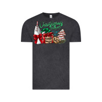 Vintage Black Christmas Vibes Vintage Tee - CowhideDigitalArt
