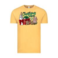Vintage Mustard Christmas Vibes Vintage Tee - CowhideDigitalArt
