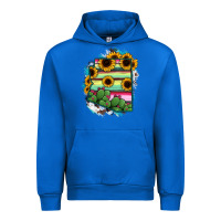 Cobalt Arizona Map Sunflower Cactus Serape Urban Hoodie - RanaPortraitStore