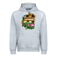 Heather Grey Arizona Map Sunflower Cactus Serape Urban Hoodie - RanaPortraitStore