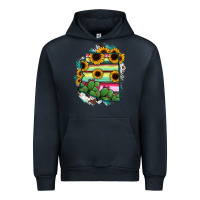 Navy Arizona Map Sunflower Cactus Serape Urban Hoodie - RanaPortraitStore