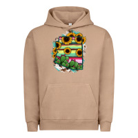 Pigment Burro Arizona Map Sunflower Cactus Serape Urban Hoodie - RanaPortraitStore
