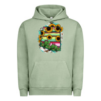 Arizona Map Sunflower Cactus Serape Urban Hoodie | Teevron