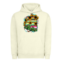 Pigment Pistachio Arizona Map Sunflower Cactus Serape Urban Hoodie - RanaPortraitStore