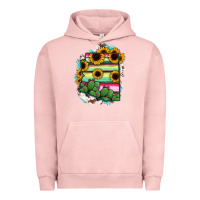 Pigment Salmon Arizona Map Sunflower Cactus Serape Urban Hoodie - RanaPortraitStore