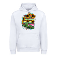White Arizona Map Sunflower Cactus Serape Urban Hoodie - RanaPortraitStore