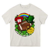 Cream St. Patrick's Day American Football Heavy Core Tee - FaDigitalArtStudio