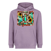 Lavender gemini turquoise cowhide Heavyweight Hoodie - RanaPortraitStore