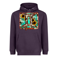 Plum gemini turquoise cowhide Heavyweight Hoodie - RanaPortraitStore