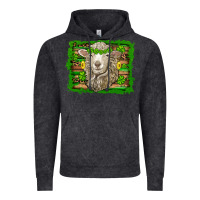 Vintage Black st patricks day sheep shamrock gold  serape leopard glitter Vintage Hoodie - Artiststas