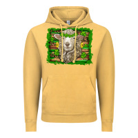 Vintage Mustard st patricks day sheep shamrock gold  serape leopard glitter Vintage Hoodie - Artiststas