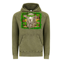 Vintage Olive st patricks day sheep shamrock gold  serape leopard glitter Vintage Hoodie - Artiststas