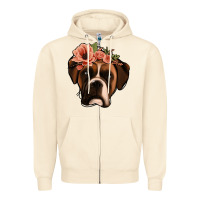 Floral Boxer Zipper Hoodie | Teevron