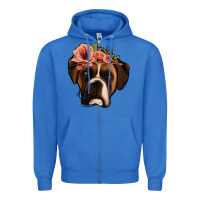 True Royal floral boxer Zipper Hoodie - Jasminsmagicworld