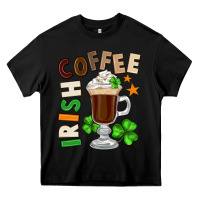 Black Irish coffee St. Patrick's Day Heavy Core Tee - FaDigitalArtStudio